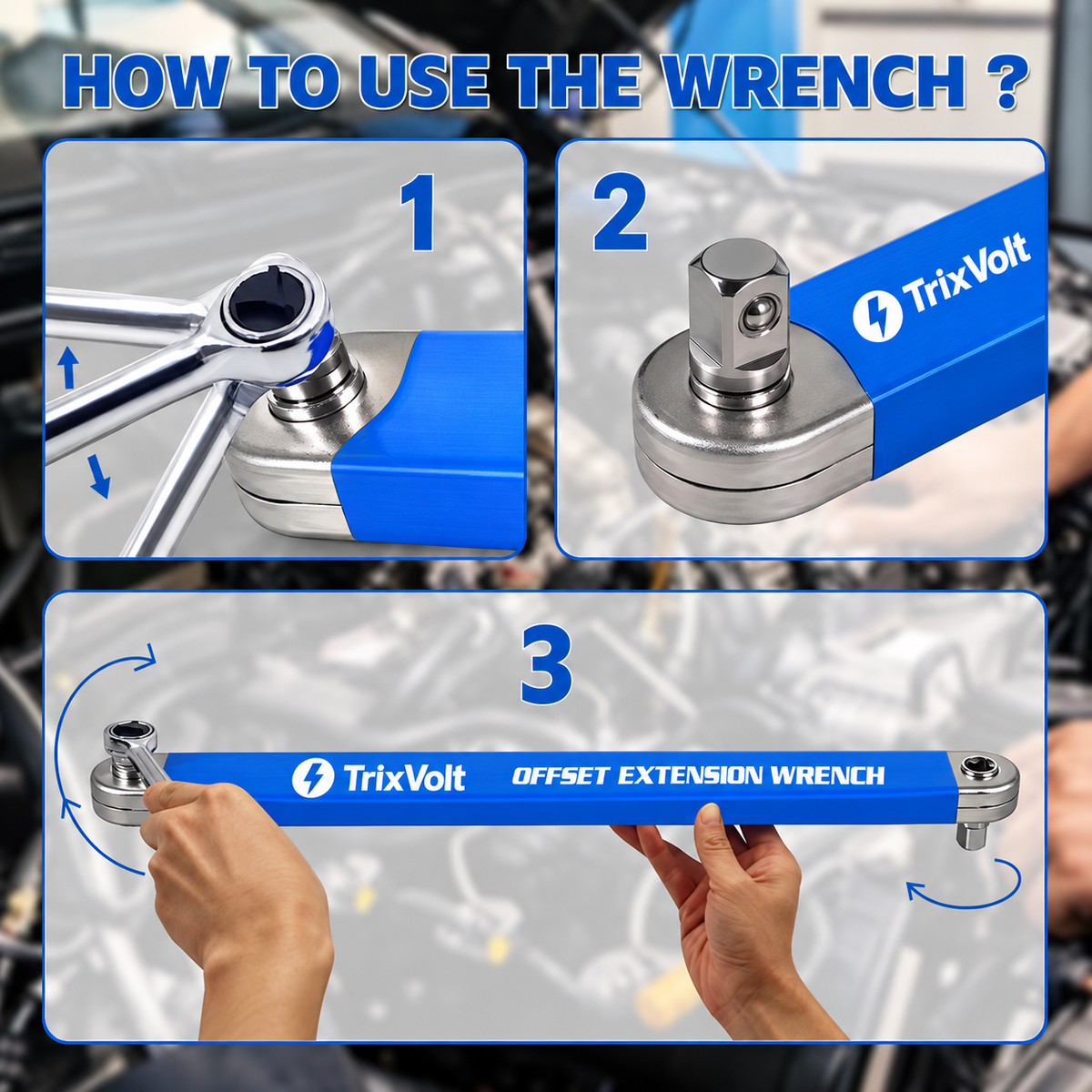 TrixVolt™ Pro-Zero Offset Extension Wrench